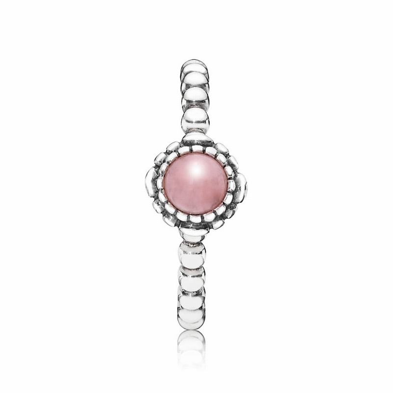 Pandora Birthday Blooms Stackable Ring October Silver Egypt HE2590146